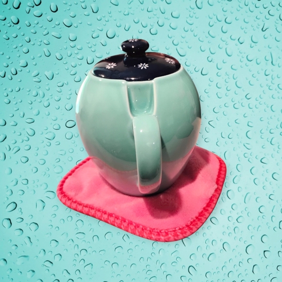 BeeHouse Turquoise Ceramic Teapot with Blue Lid - Picture 5 of 7